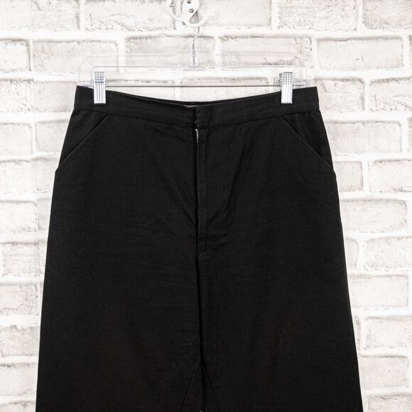 vtg Yohji Yamamoto Relaxed leg Chino Pants in Black Cotton sz M made in France - Picture 7 of 8